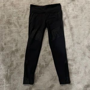 Athleta size M women’s leggings with motocross detail
